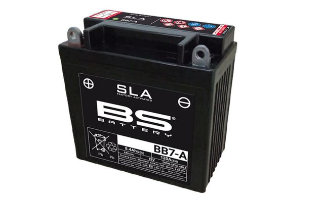Аккумулятор BS BATTERY BB7-A 12V, 8Ah, 120 А, (+/-), 135X75X133 мм, (12N7-4B, 12N7-4B)