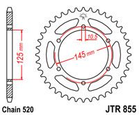JT JTR855.46 - Звезда задняя