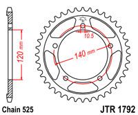 JT JTR1792.42ZBK - Звезда задняя