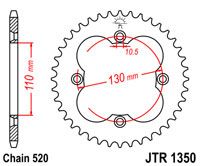 JT JTR1350.40 - Звезда задняя