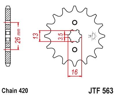 JTF563,12 Звезда передняя