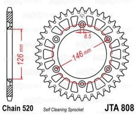 JT JTA808.43 - Звезда задняя легкосплавная
