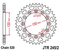 JT JTR245/2.47 - Звезда задняя