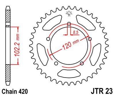 JT JTR23.47 - Звезда задняя