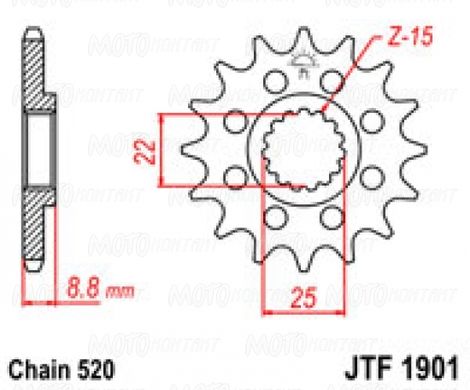 JT JTF1901.13SC - Зірка передня