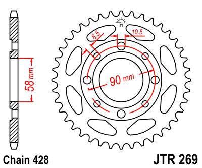 JT JTR269.43 - Звезда задняя