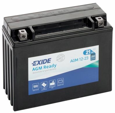 EXIDE SLA12-23 / AGM12-23 Мото аккумулятор 21 А/ч, 350А, (-/+), 205х86х162 мм