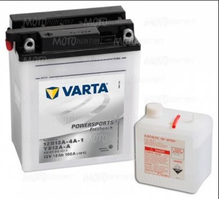 Аккумулятор сухозаряженный VARTA 12N12A-4A-1/YB12A-A