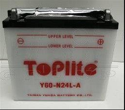 Мотоакумулятор TOPLITE Y60-N24L-A 12V,28Ah,д. 185, ш. 125, в.176, объем 1,7, вес 8,6 кг,без электролита