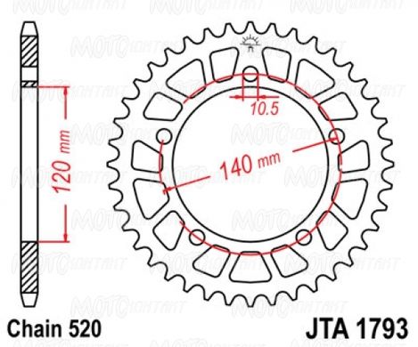 JT JTA1793.46 - Звезда задняя легкосплавная