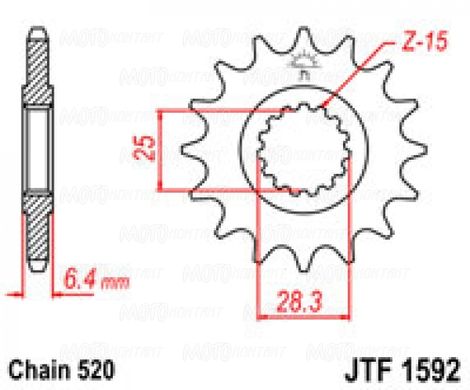 Приводная звезда JT JTF1592.13