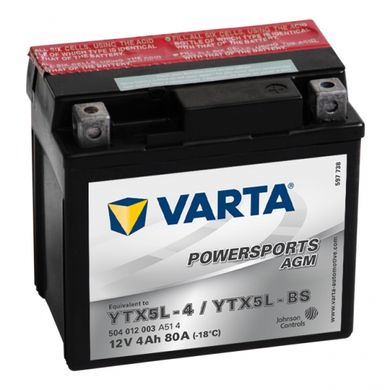 Аккумулятор YTX5L-4 / YTX5L-BS VARTA FUN (504012003A514)