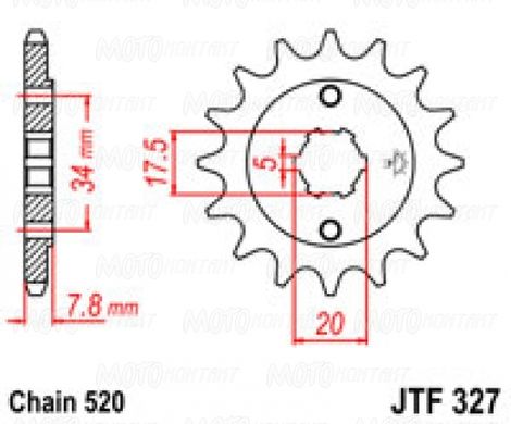 JT JTF327.14 HONDA CRF, CRM, NSR, VT, XL, XR; KYMCO MXU 50-250 1988-