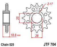 JT JTF704.17RB = JT JTF704.17 - Звезда передняя