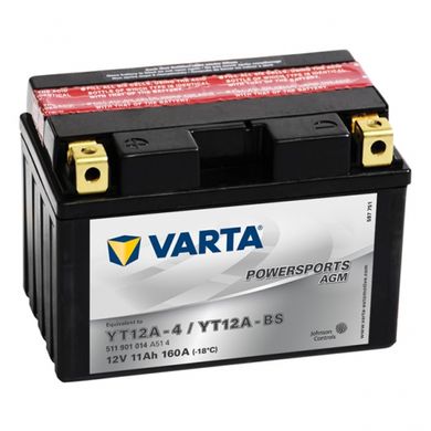 Мотоакумулятор TOPLITE YT12A-BS 12V,10Ah,д. 152, ш. 88, в.106, электролит в к-те, вес 3,6 кг