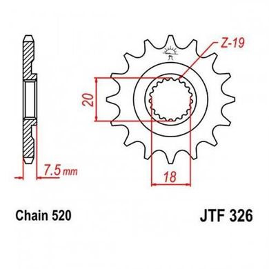 JT JTF326.12 - Зірка передня