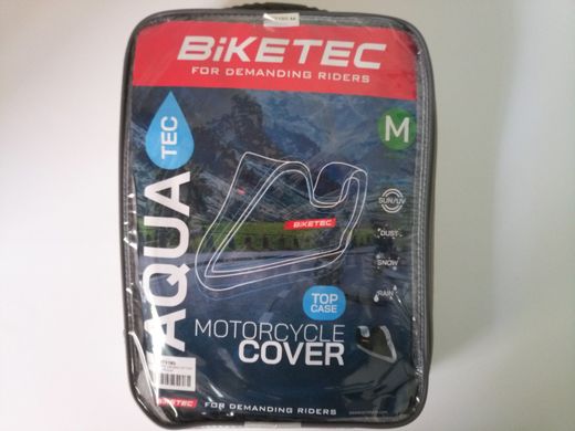 Водонепроницаемый чехол для мотоцикла (размер M) BIKETEC AQUATEC цвет черный/серый