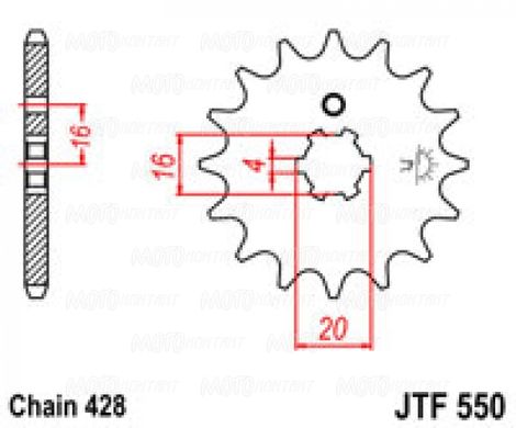 Приводная звезда JT JTF550.14
