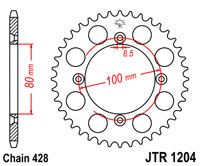 JT JTR1204.50 - Звезда задняя