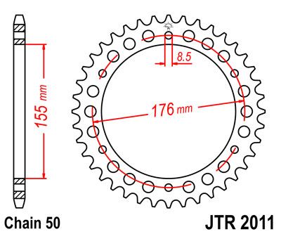 JT JTR2011.43 - Звезда задняя