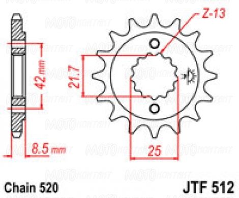 JT JTF512.16 - Звезда передняя