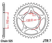 JT JTR7.45 - Звезда задняя