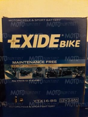 Аккумулятор гелевый EXIDE YTX16-BS / ETX16-BS