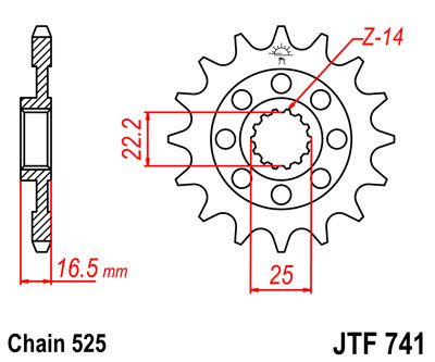 JT JTF741.14 - Звезда передняя