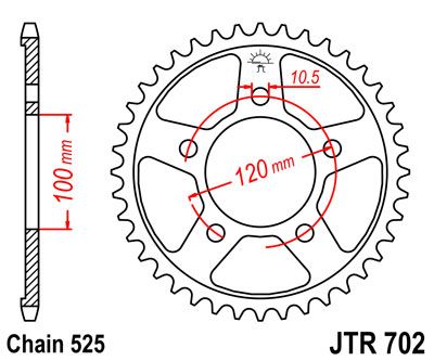 JT JTR702.40 - Зірка задня