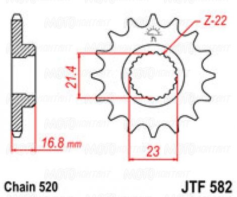 JT JTF582.16 - Звезда передняя