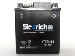 Аккумулятор Skyrich YTX7L-BS 12V, 6 Ah, 85 А, (-/+), 112x70x130 мм, вес 1,81кг