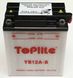 Мотоакумулятор TOPLITE YB12A-B 12V, 12Ah, д. 135, ш. 81, в.161, обсяг 0,8, вага 4,1 кг, без електроліту
