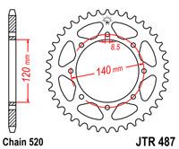 JT JTR487.46 - Звезда задняя