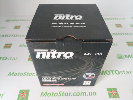 NITRO AGM NTX5L-BS (YTX5L-BS) Мото акумулятор 4,2 А/ч, 80 А, (-/+), 114х70х105 мм