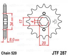 Приводная звезда JT JTF291.16