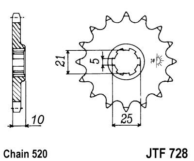 JT JTF728.15 - Звезда передняя