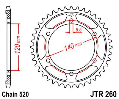 JT JTR260.38 - Зірка задня