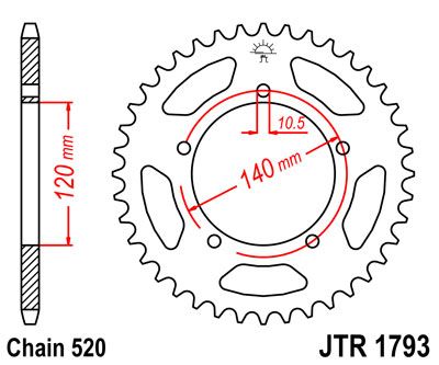 JT JTR1793.42 - Звезда задняя