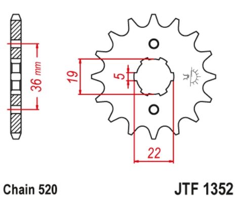 JTF1352,13 Передня зірочка