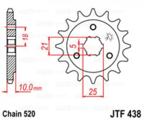 Приводная звезда JT JTF440.15