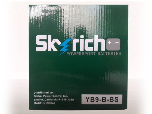 Аккумулятор Skyrich YB9-B-BS 12V, 9Ah, 130 А, (+/-), 135x75x135 мм, вес 2,9кг (YB9-B)