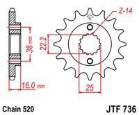 JT JTF736.15 - Звезда передняя
