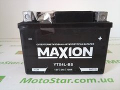 YTX4L-BS MAXION Мото аккумулятор, 12V, 3Ah, 50A, 113x70x85 мм