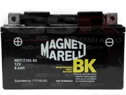 MOTZ10S-BS - MAGNETI MARELLI аккумулятор 8,6AH / 190A 12V L+