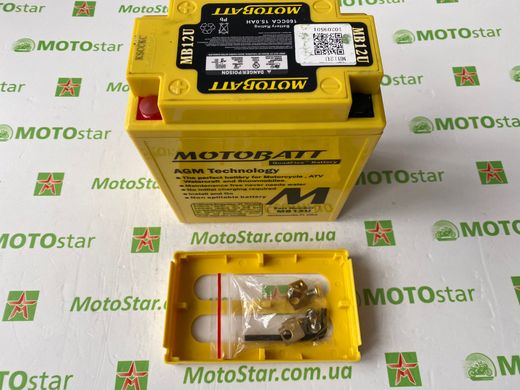 Motobatt MB12U Мото акумулятор 15 А/ч, 170 А, (+/-)(-/+), 135x80x161 мм