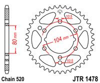 JT JTR1478.40 - Звезда задняя