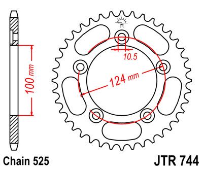JT JTR744.38 - Звезда задняя