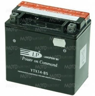 Аккумулятор LANDPORT YTX14-BS Moto 12V 12AH 152X88X147мм