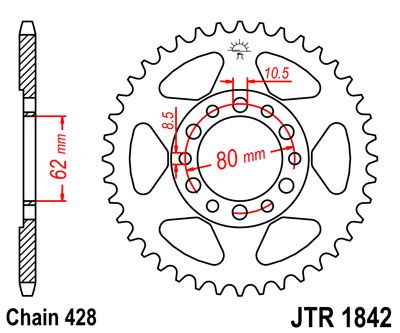 JT JTR1842.45 - Звезда задняя