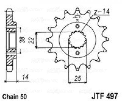 Приводная звезда JT JTF497.15